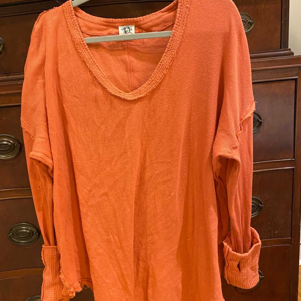 We The Free: Free People.  Long Henley (no buttons).  Size XL